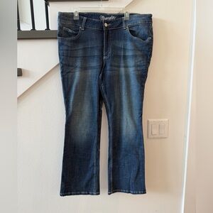 Wrangler Womens Dark Blue Bootcut Jeans